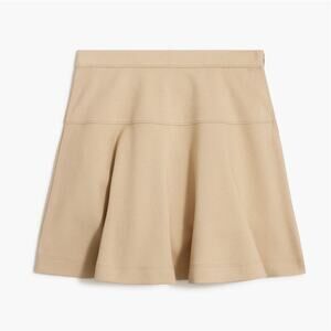 Crewcuts Girls' Ponte Uniform Skirt Sandy Dune Flared Minimal Neutral Size 12